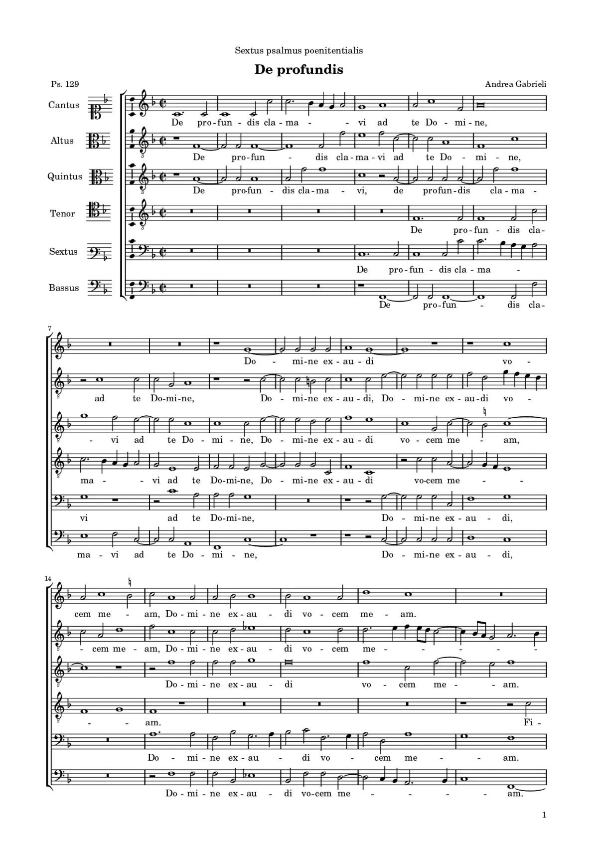 De profundis clamavi - Page 1
