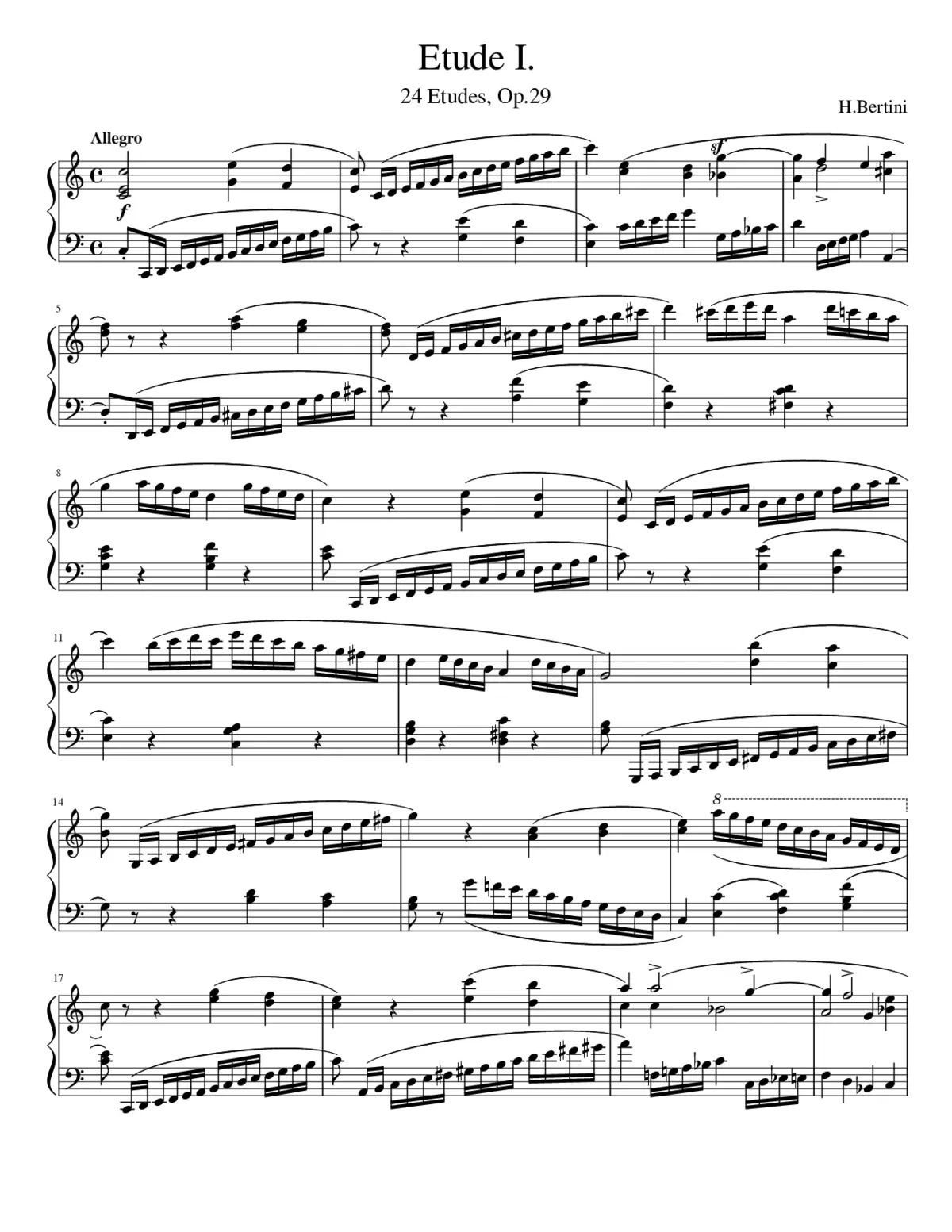 24 Etudes Op.29 - Page 1