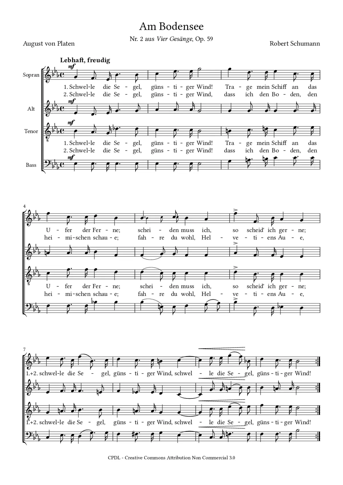 Am Bodensee, Op. 59 No. 2 - Page 1