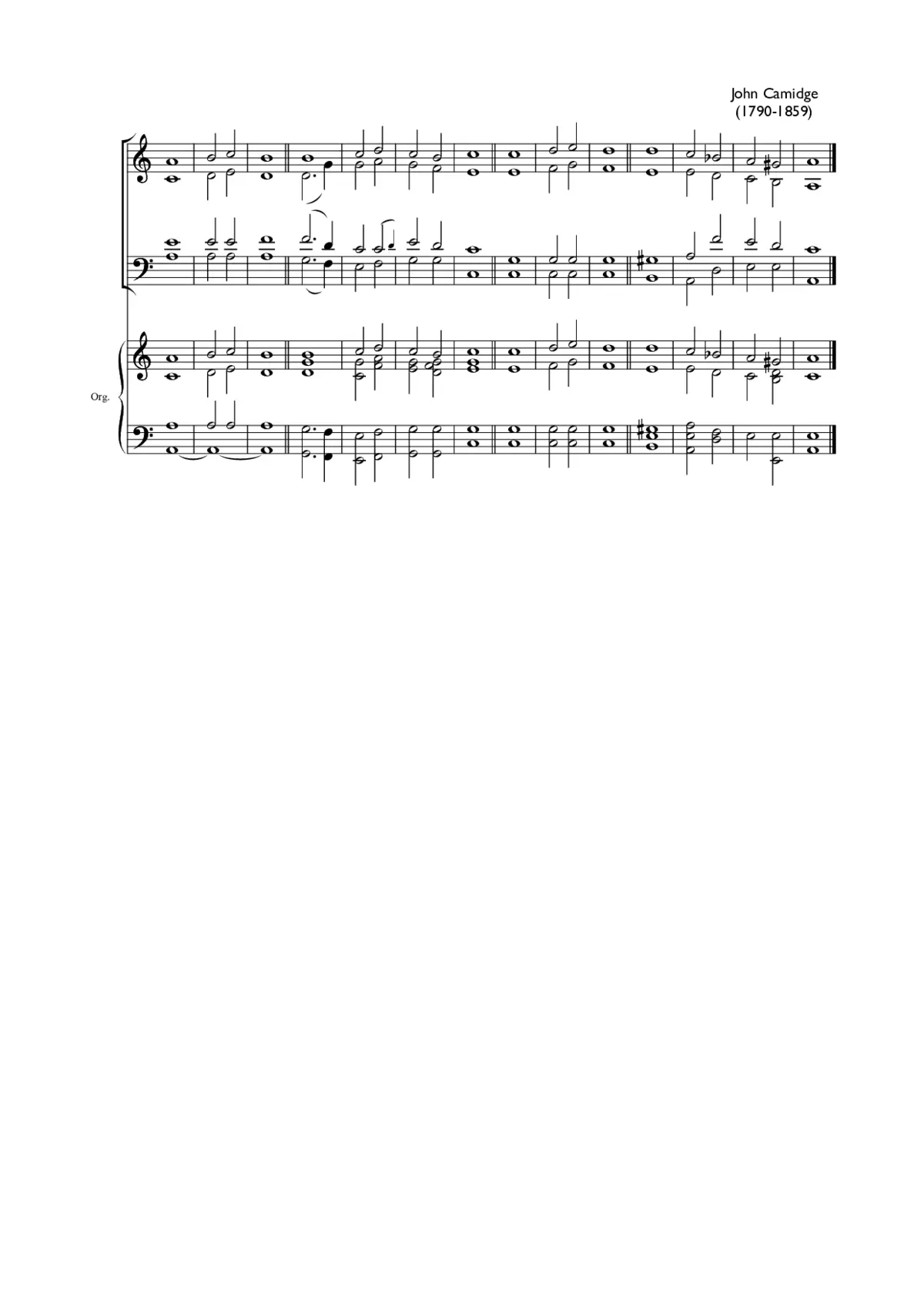 Double chant in A minor II - Page 1
