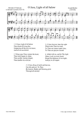 O Jesu, Light of all below