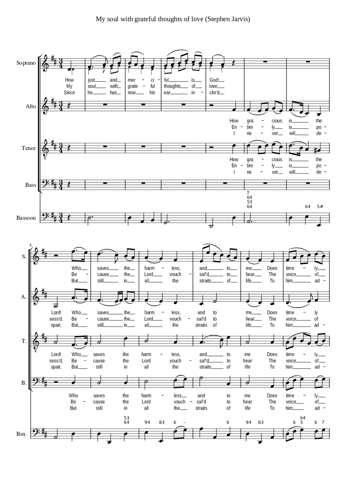 My soul with grateful thoughts of love - Page 1