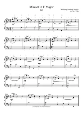 Minuet in F major K.2