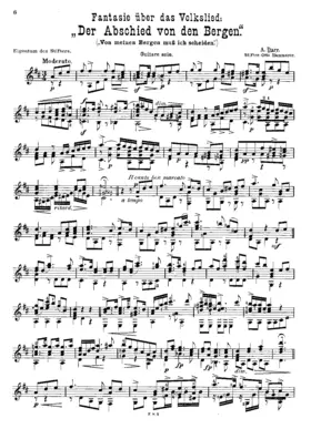 Fantasie über das Lied 'Der Abschied von den Bergen'