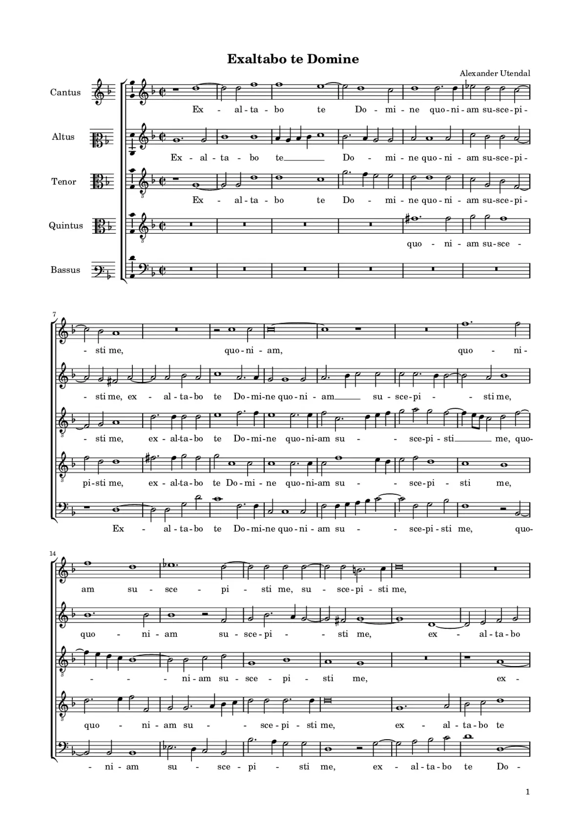 Exaltabo te Domine - Page 1