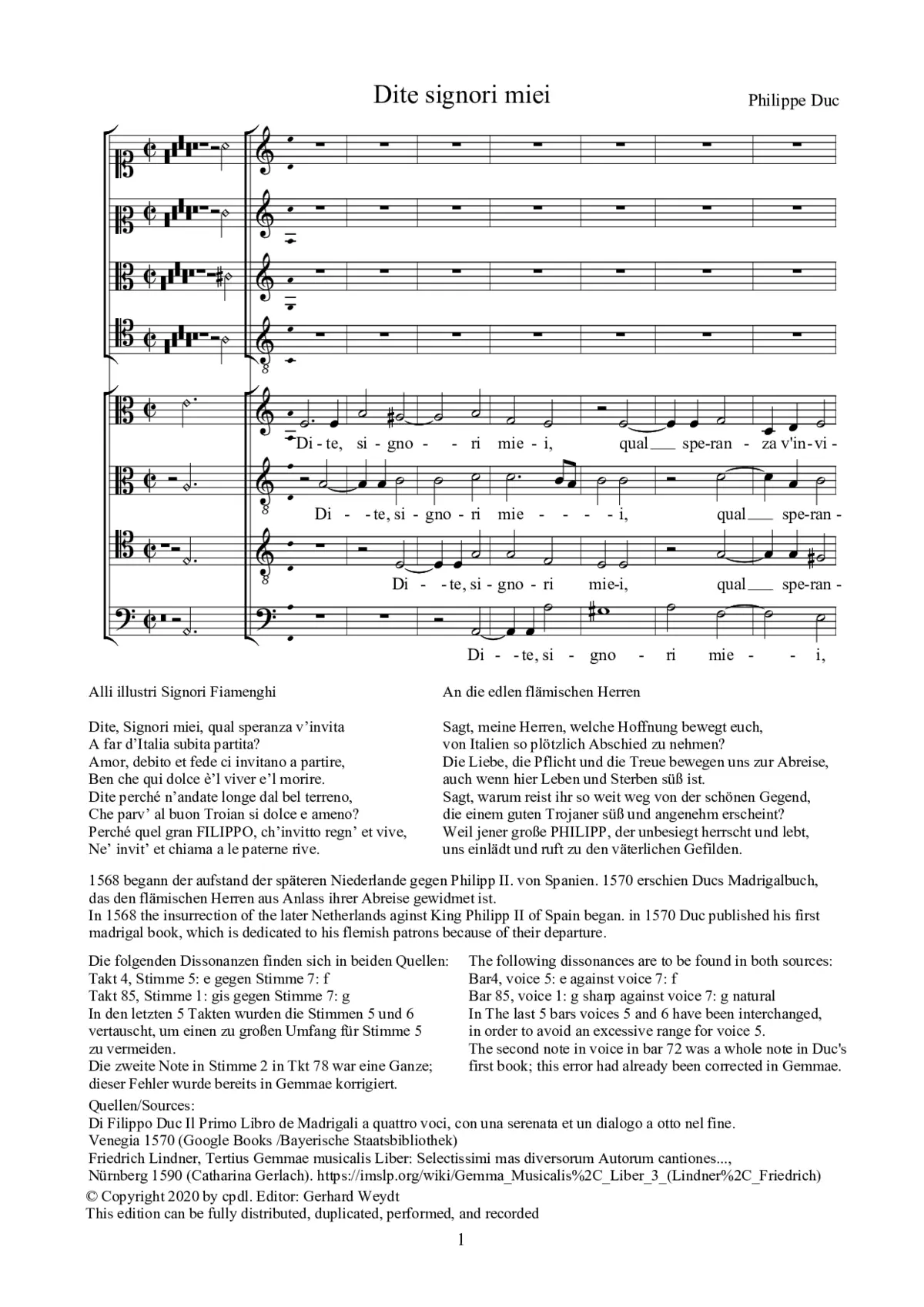 Dite signori miei - Page 1