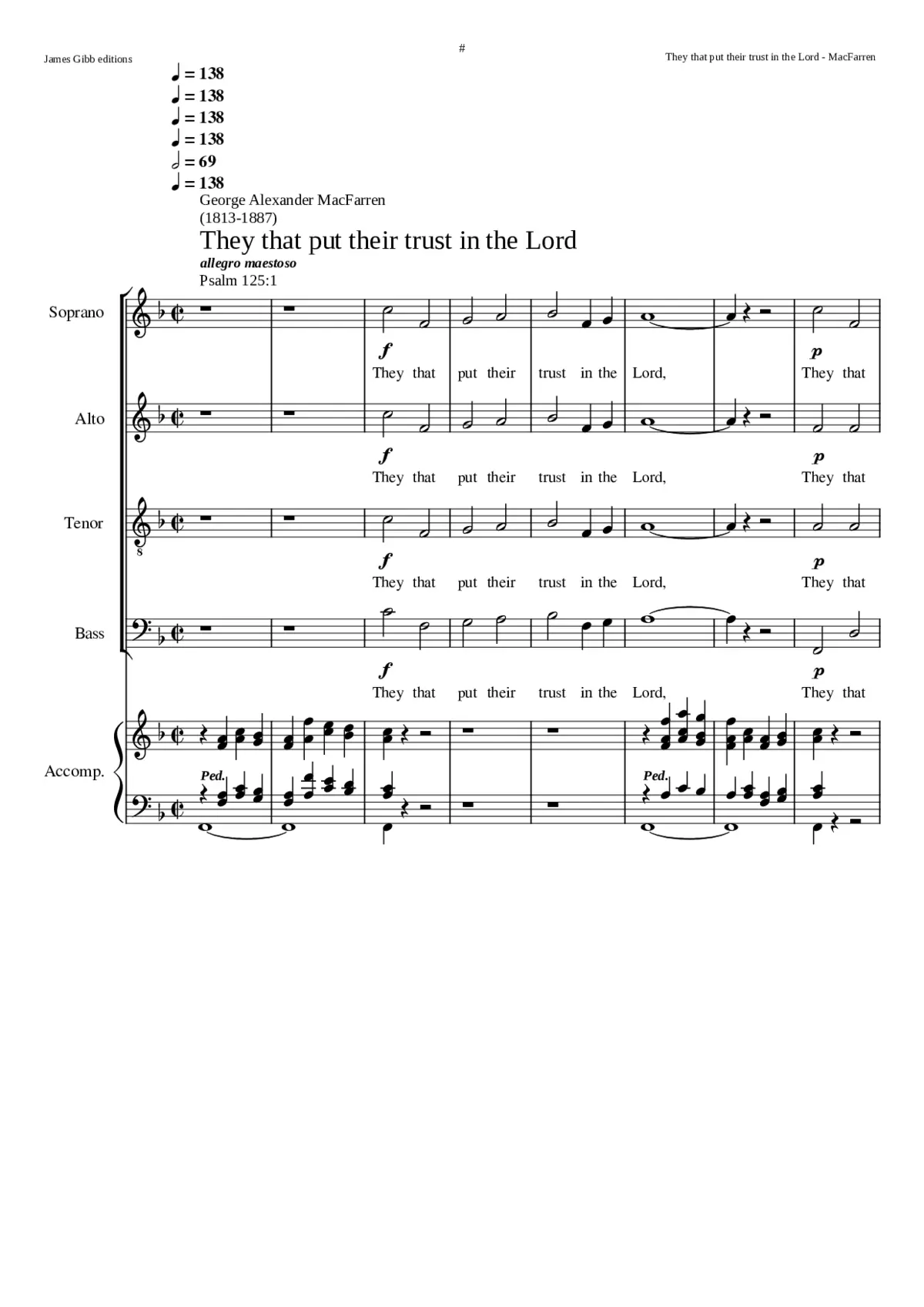 They that put their trust in the Lord - Page 1