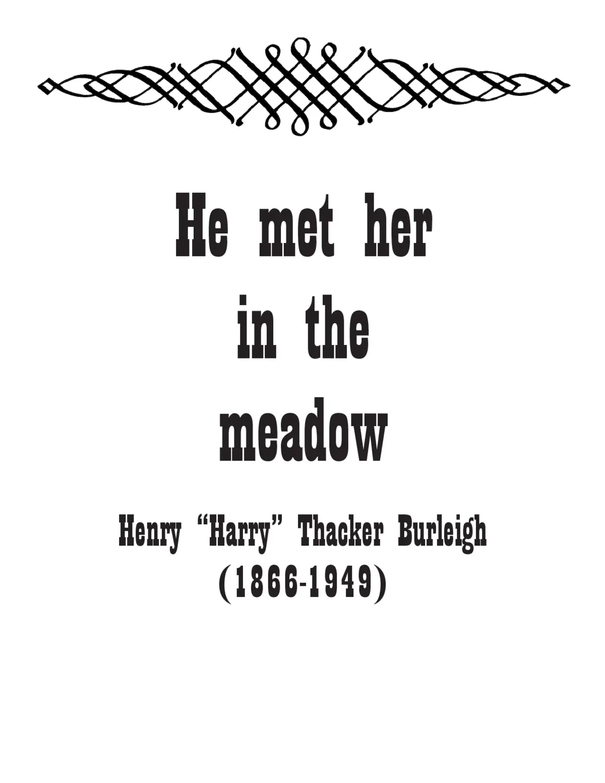 He met her in the meadow - Page 1
