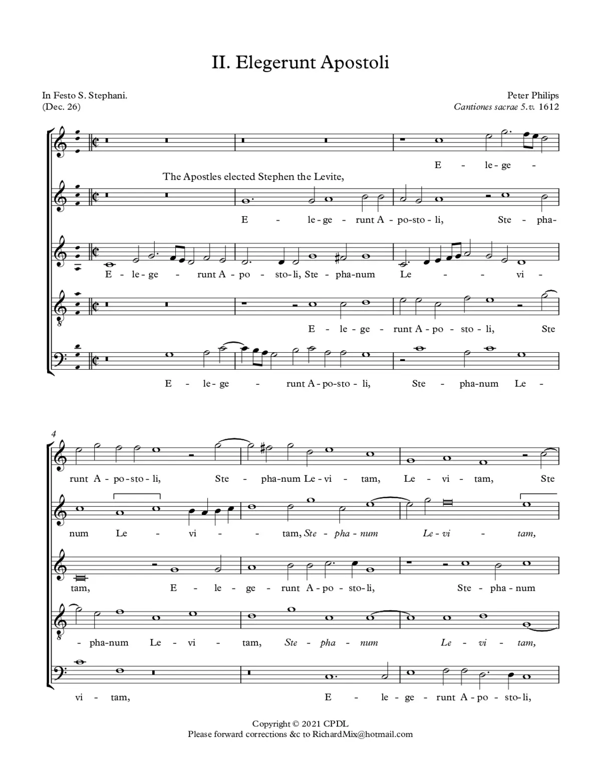 Elegerunt Apostoli - Page 1