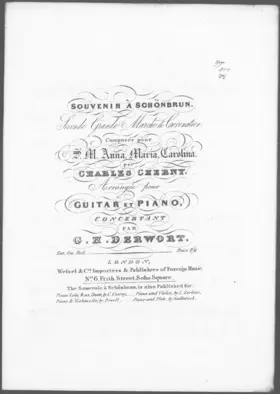Souvenir à Schönbrun; Seconde Grande Marche de Coronation