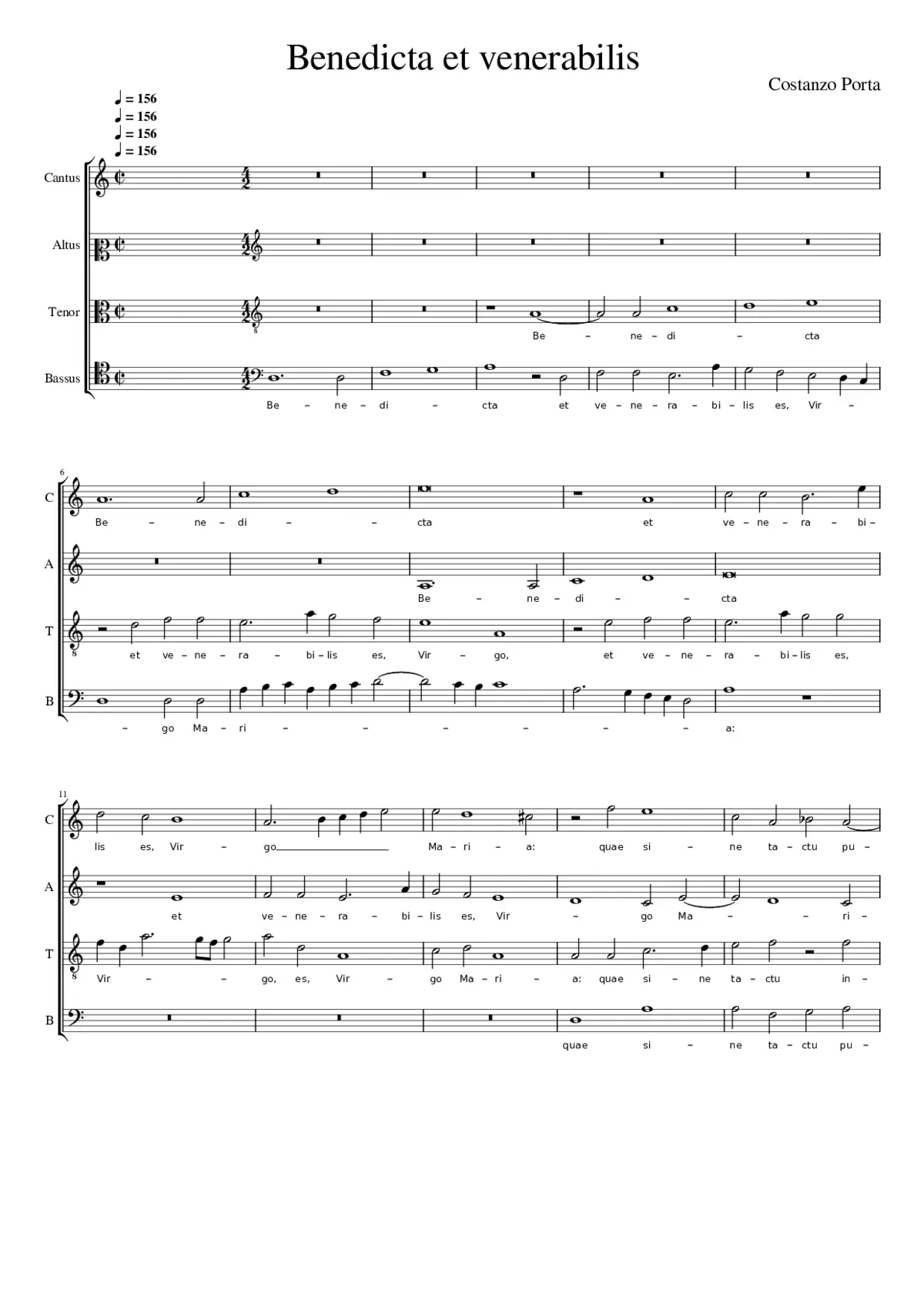 Benedicta et venerabilis - Page 1