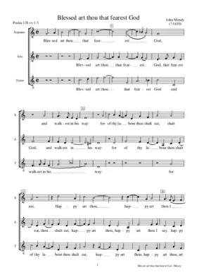 Blessed art thou that fearest God