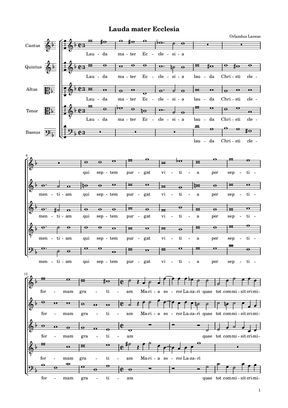 Lauda mater Ecclesia a 5 - Page 1