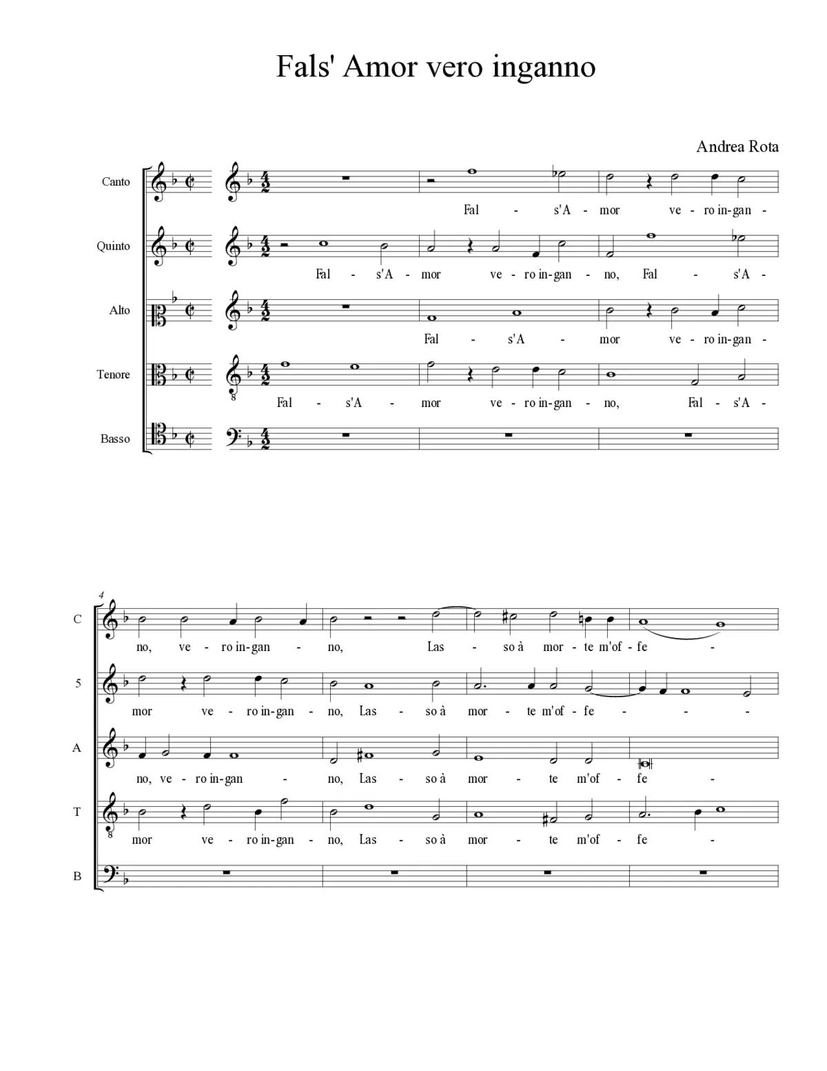 Fals'Amor, vero inganno - Page 1