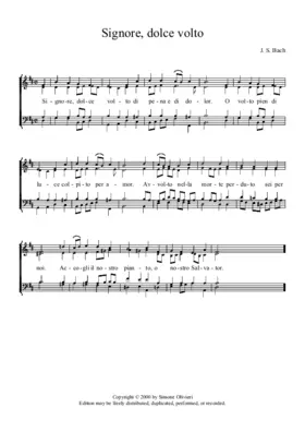 Signore dolce volto, BWV 244.44