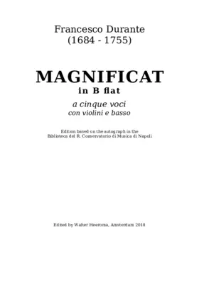 Magnificat a 5 in B-flat
