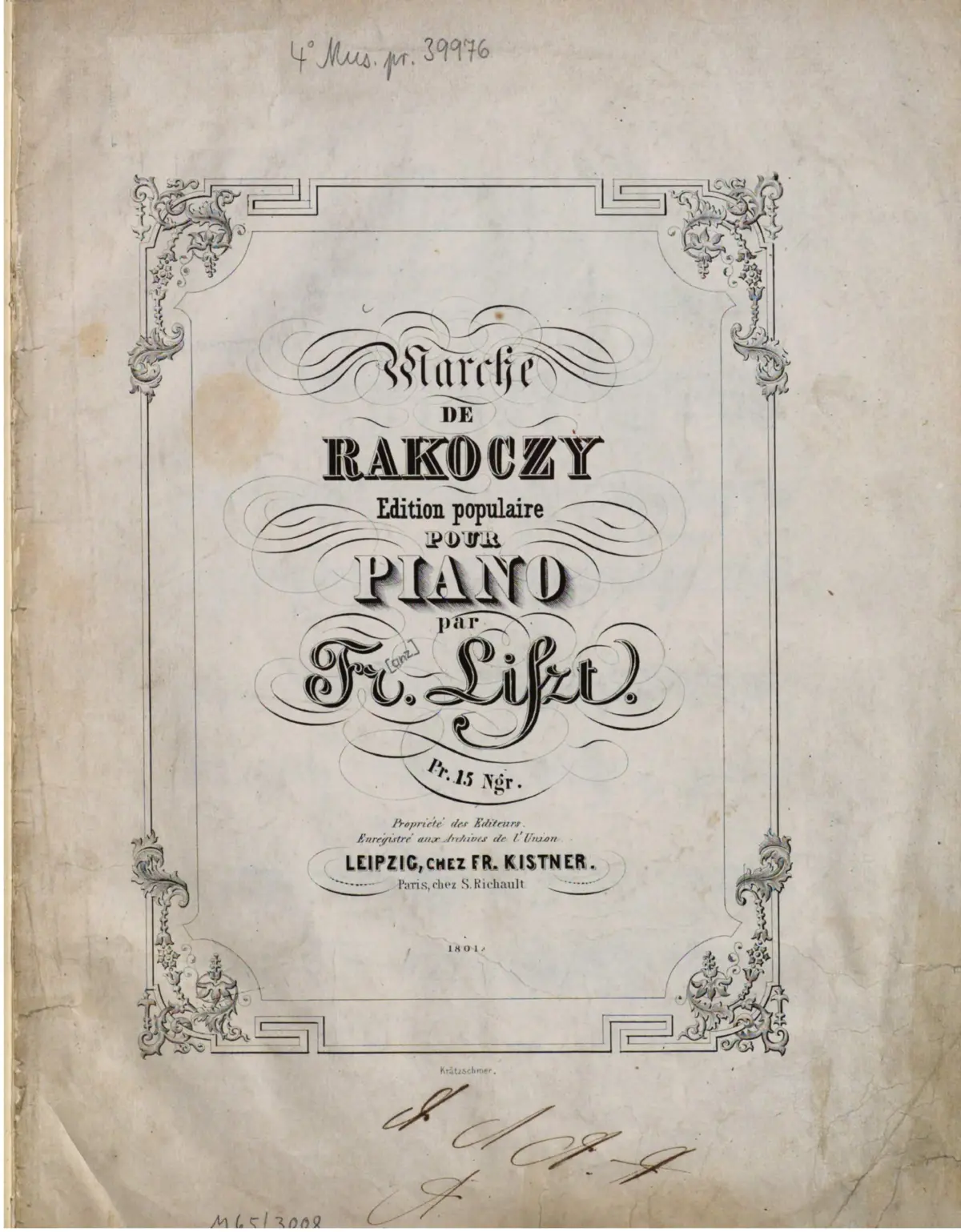 Marche de Rákóczy - Page 1