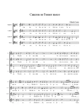 Canzon, se l'esser meco