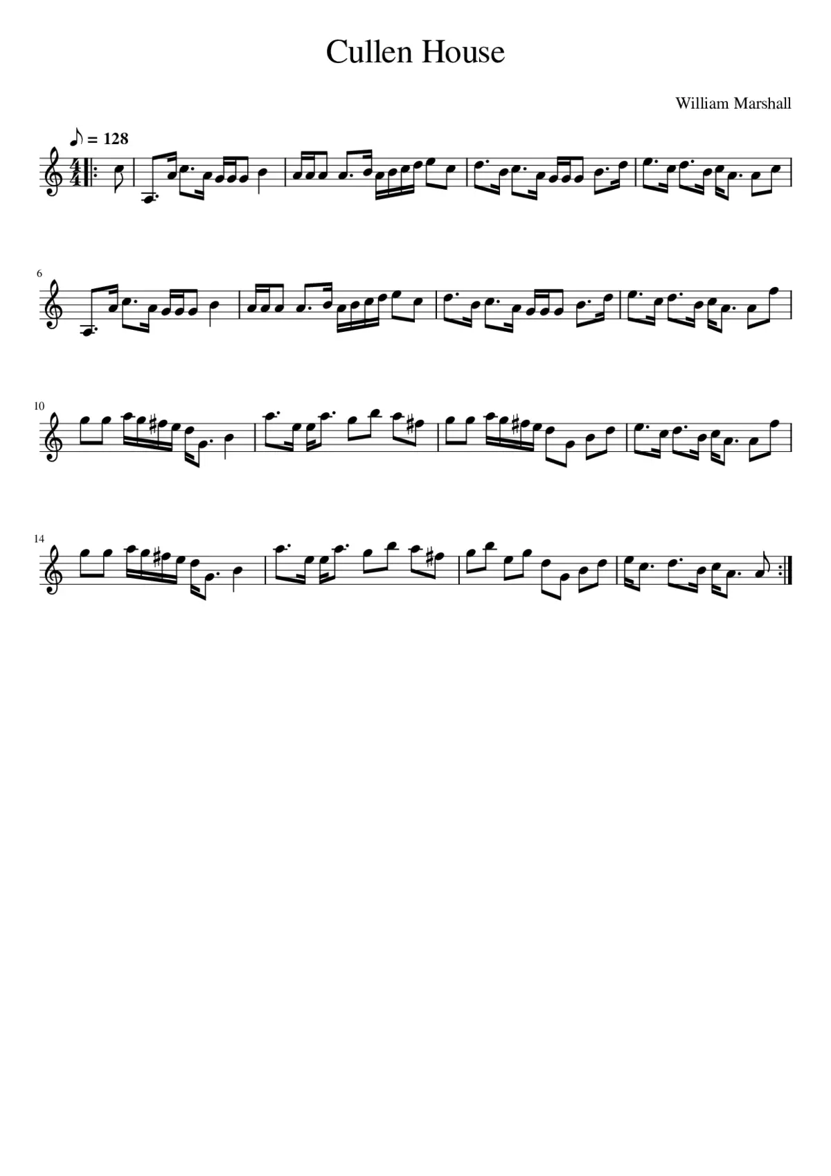 Cullen House - Page 1