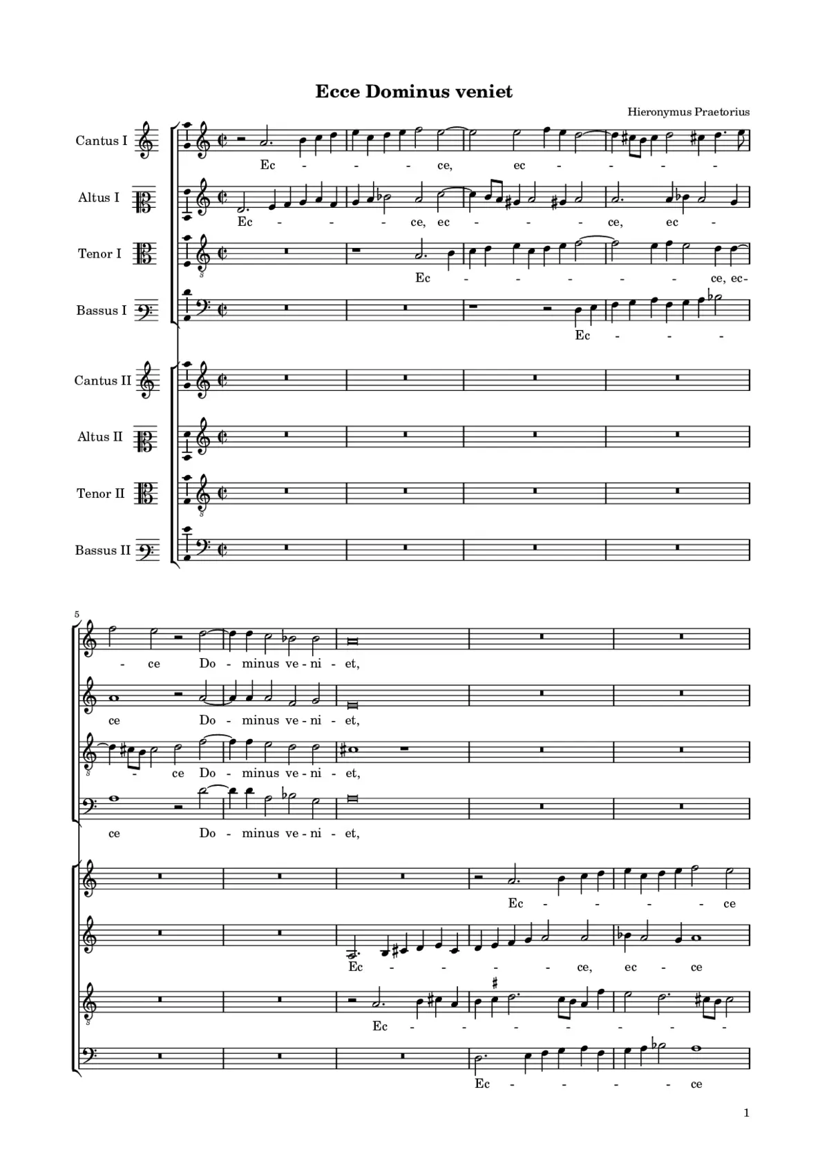 Ecce Dominus veniet - Page 1