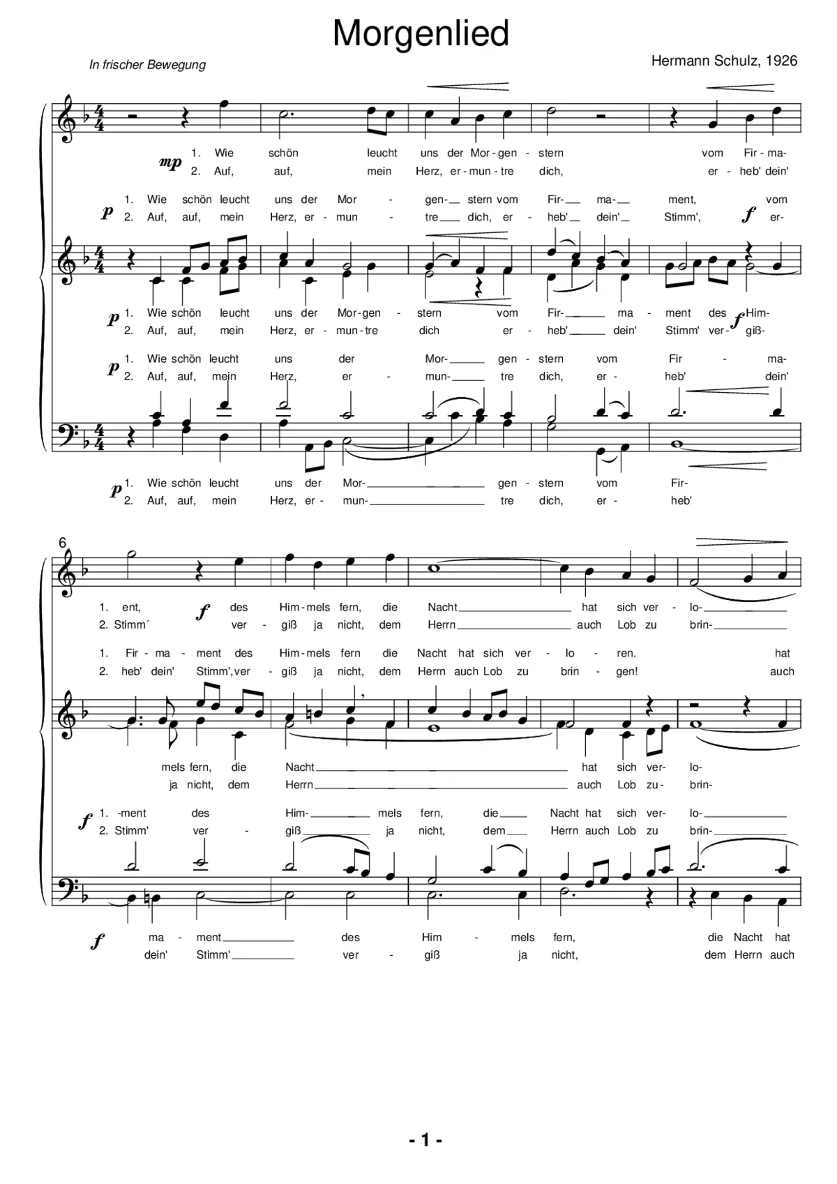 Morgenlied - Page 1
