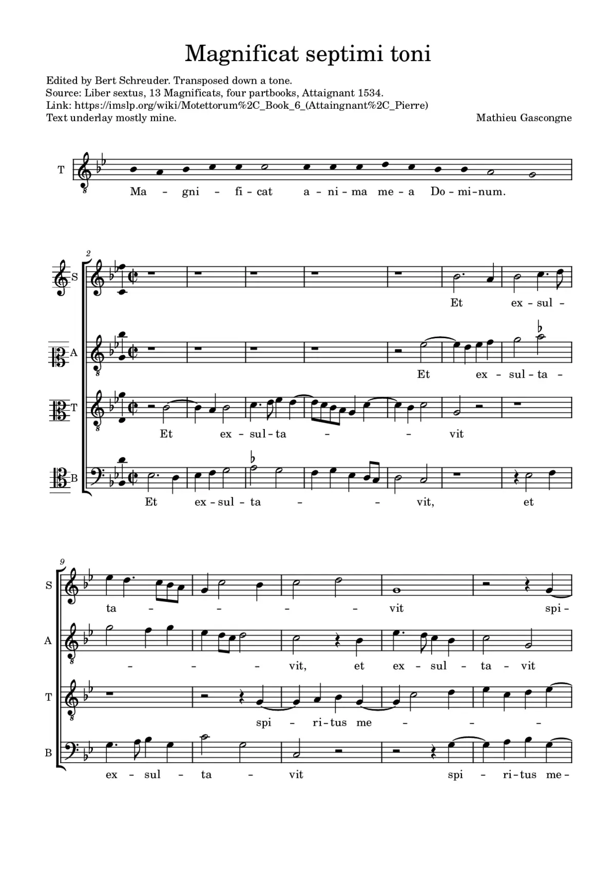 Magnificat septimi toni - Page 1
