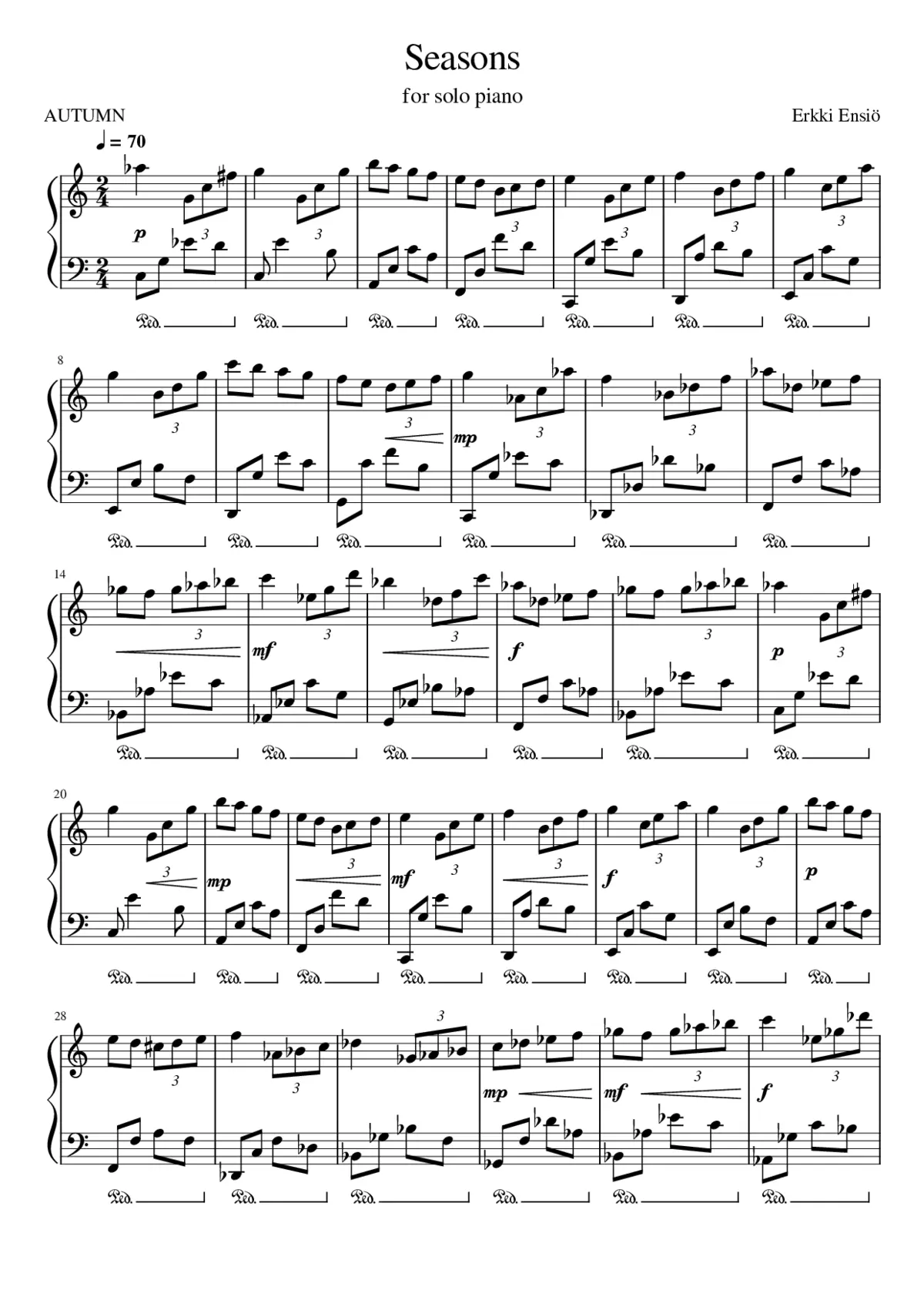 Seasons for solo piano - Page 1