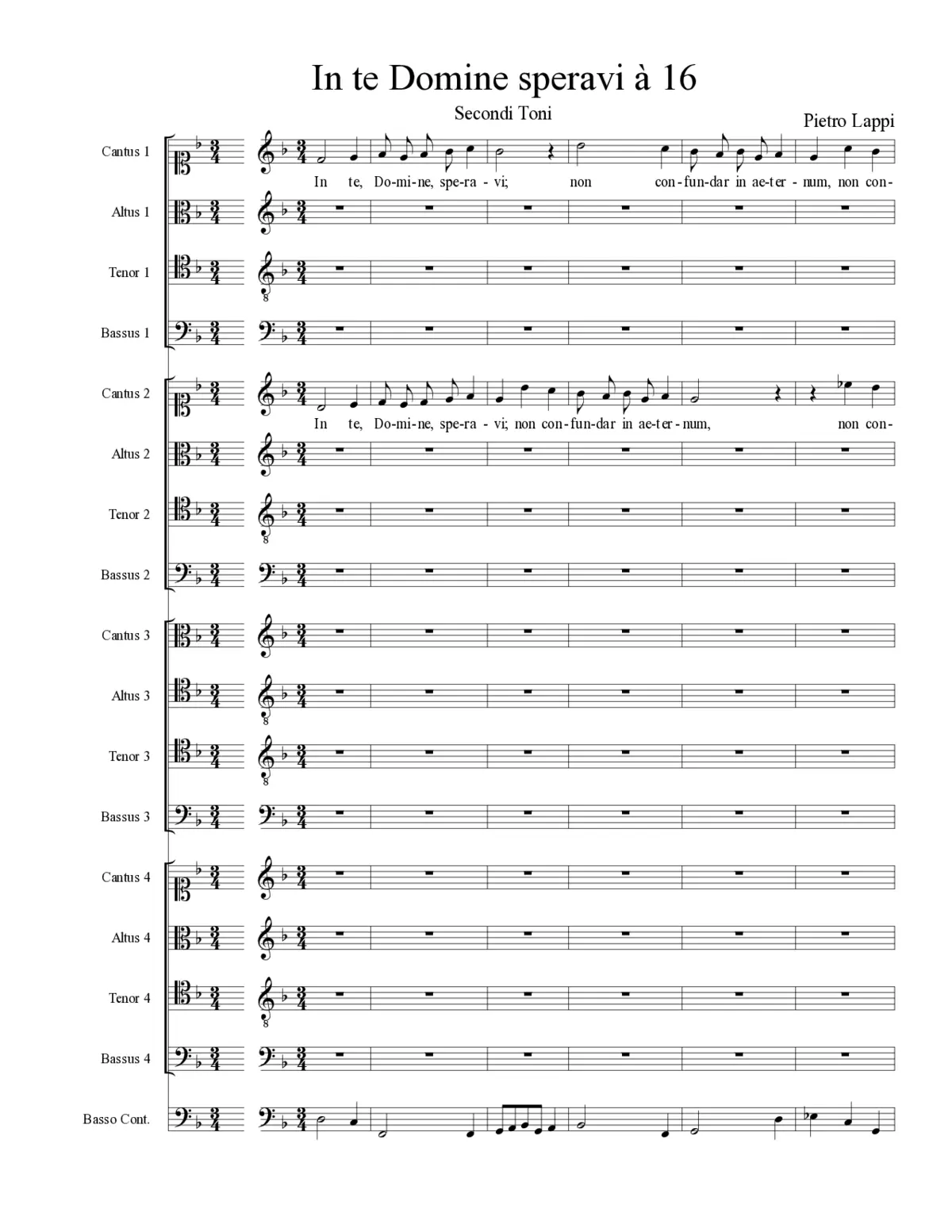In te Domine speravi à 16 - Page 1