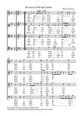 Du seist zu Feld oder zuhaus