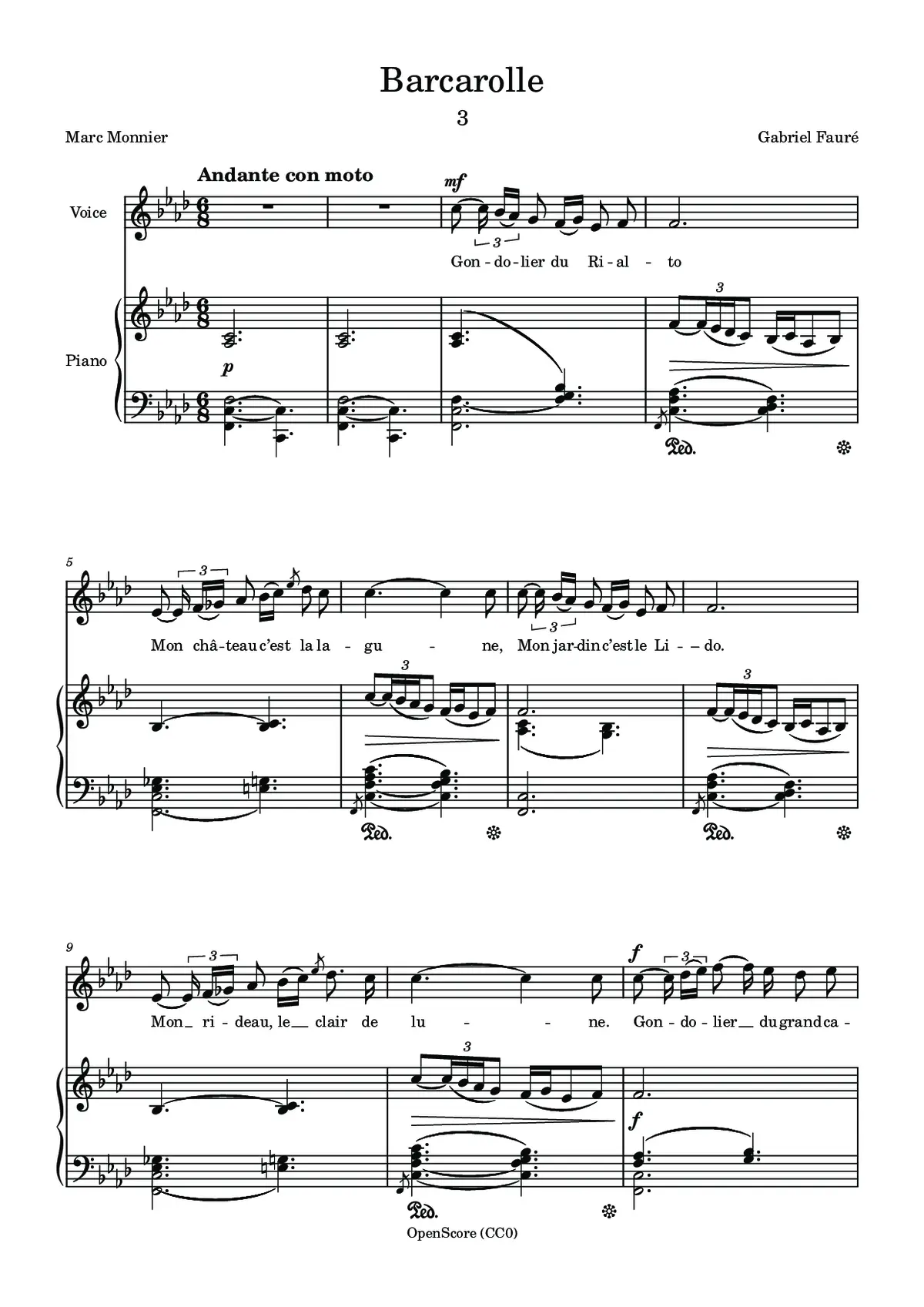 Barcarolle - Page 1