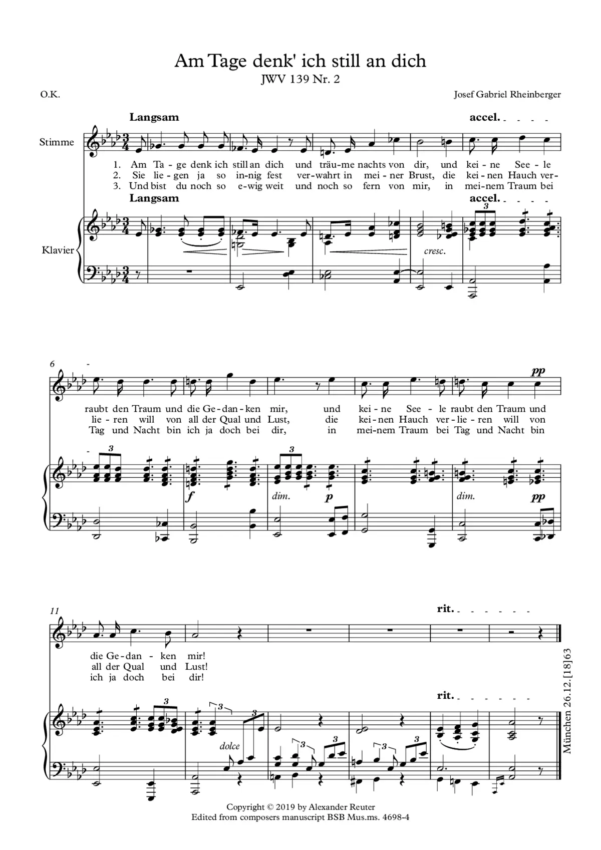 2 Lieder, JWV 139 - Page 1