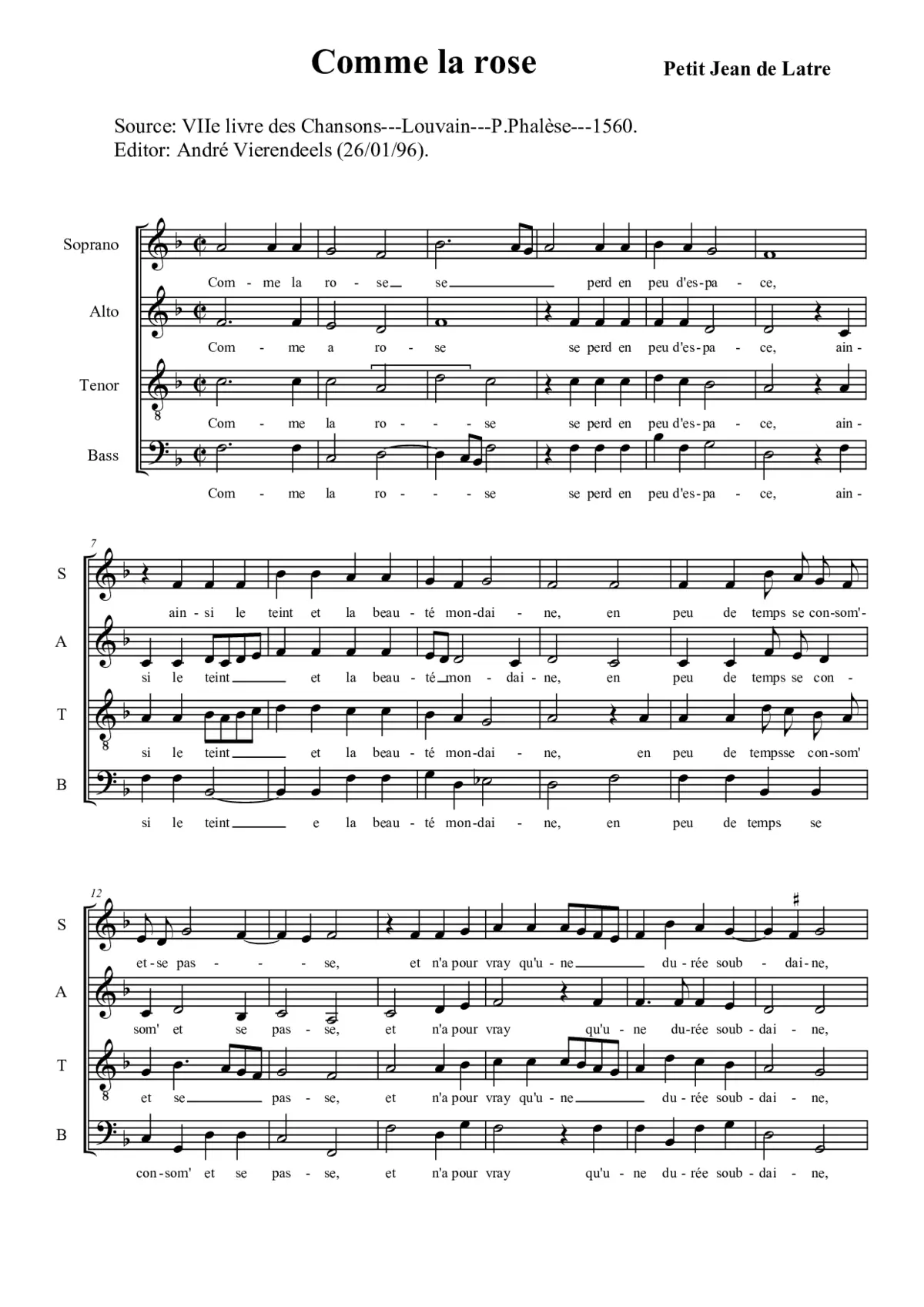 Comme la rose - Page 1