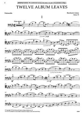 12 Albumleaves for Cello and Piano