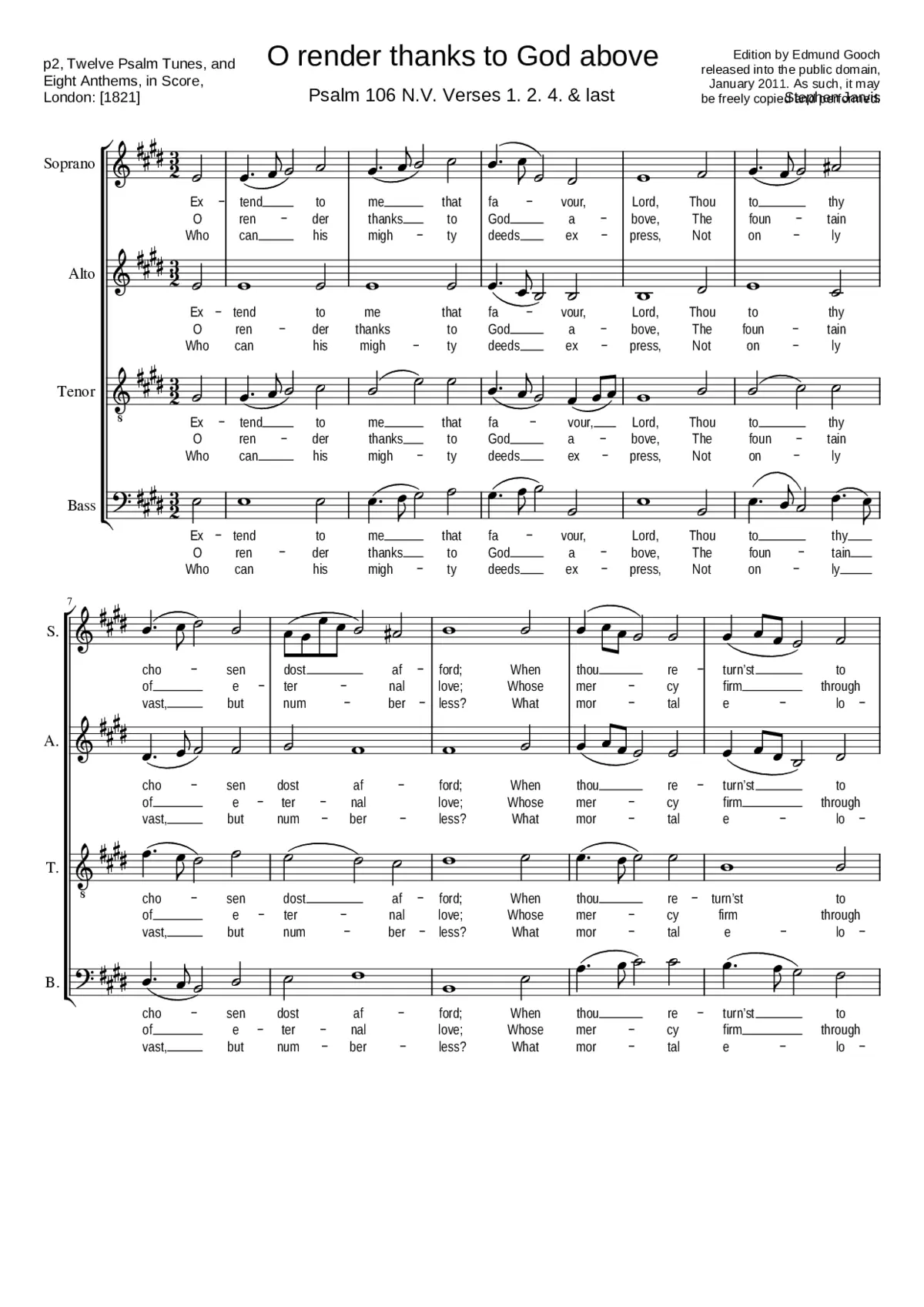 O render thanks to God above - Page 1
