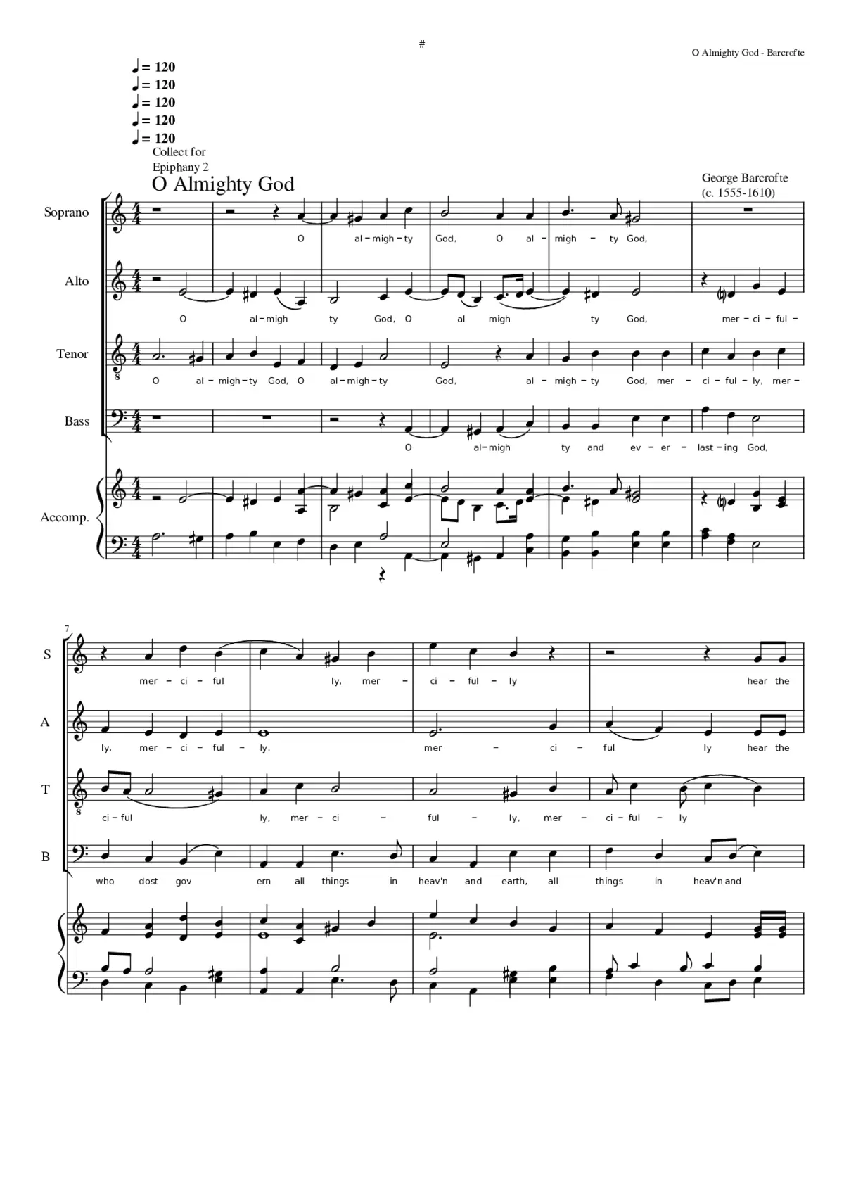 O almighty God - Page 1