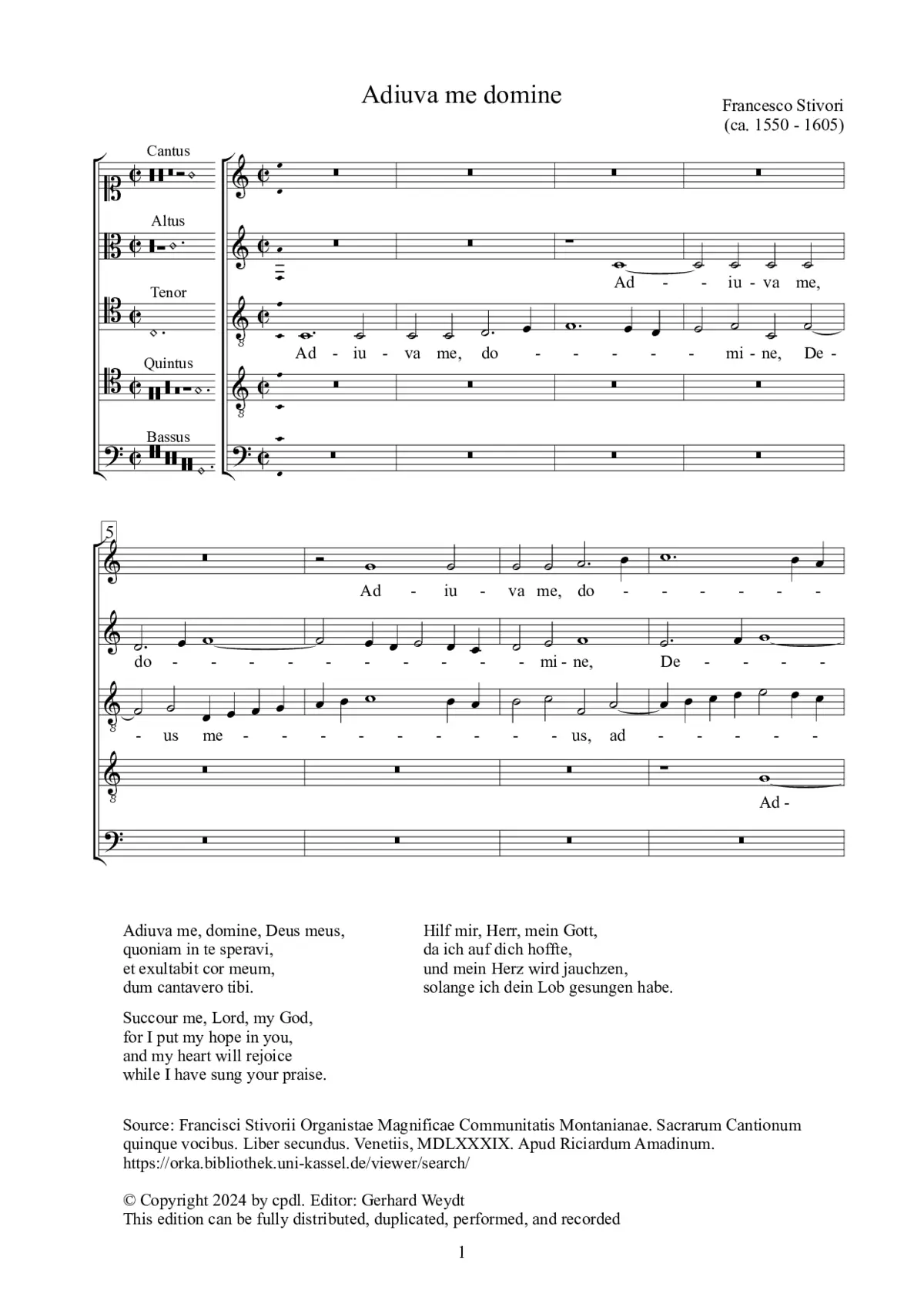 Adiuva me domine - Page 1