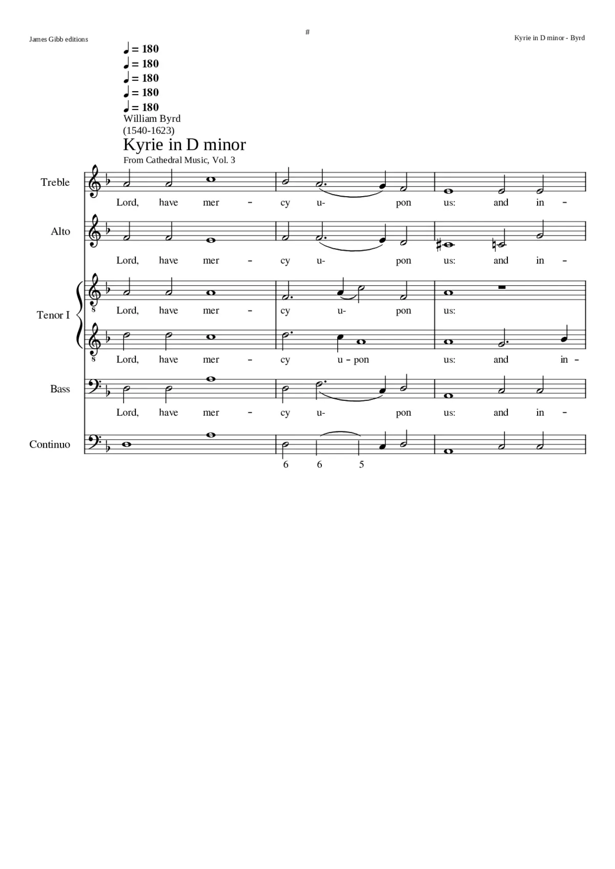 Kyrie in D minor - Page 1