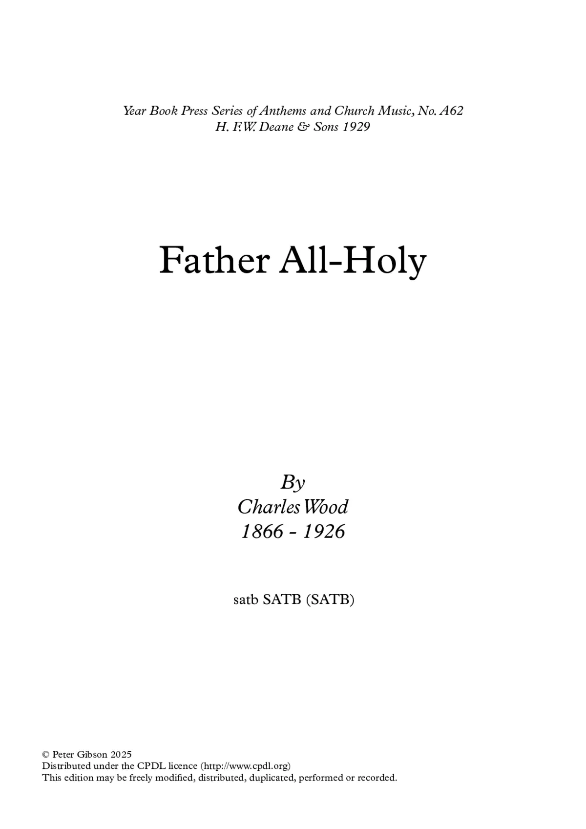 Father, all-holy - Page 1
