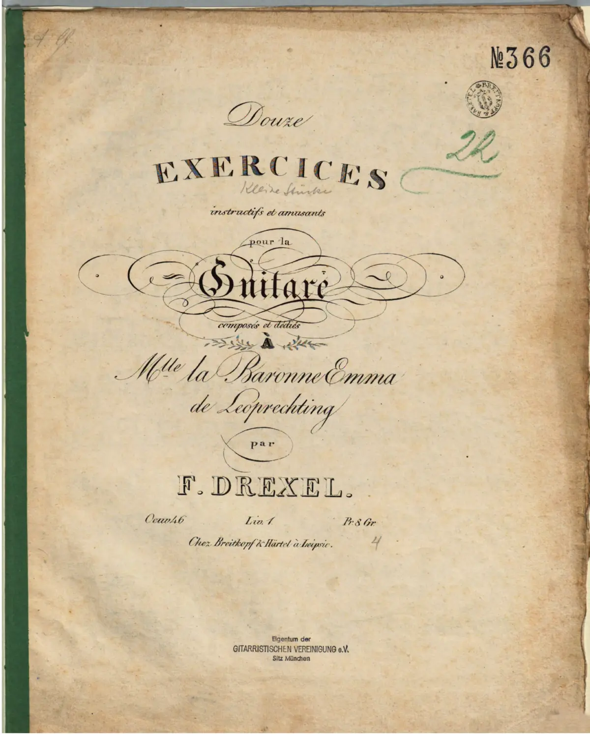 12 Exercices instructifs et amusants pour la Guitare Liv.1 - Page 1