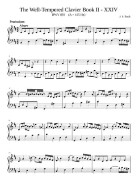 Prelude and Fugue in B minor BWV 893