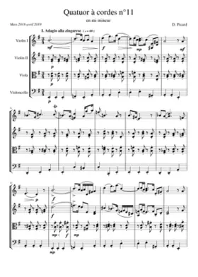 String quartet n11 in E minor by Dominique Picard - 1er mv