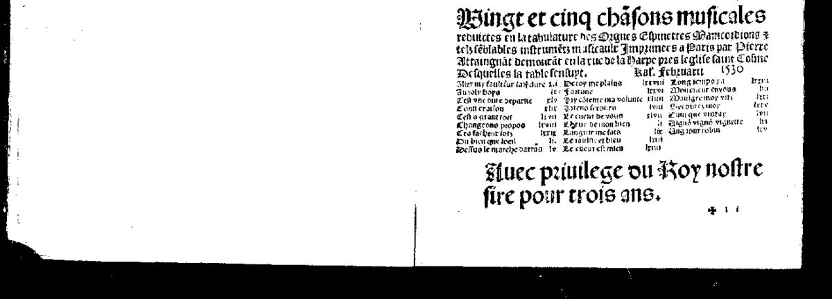 25 chansons musicales reduictes en la tabulature - Page 1