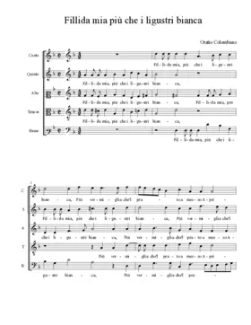 Fillida mia più che i ligustri bianca