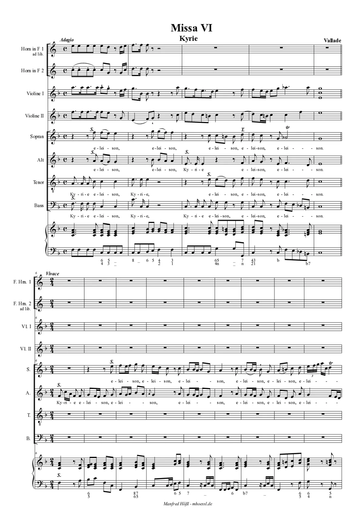 Missa brevis 6 in F - Page 1