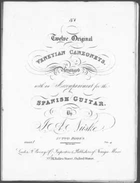 12 Original Venetian Canzonets