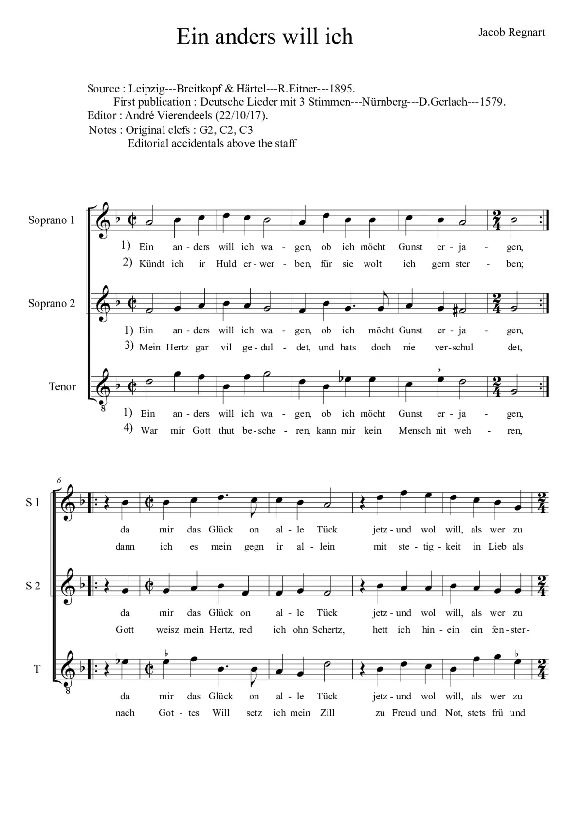 Ein anders will ich wagen - Page 1