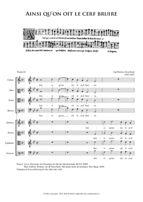 Pseaume 42 - Ainsi qu'on oit le cerf bruire