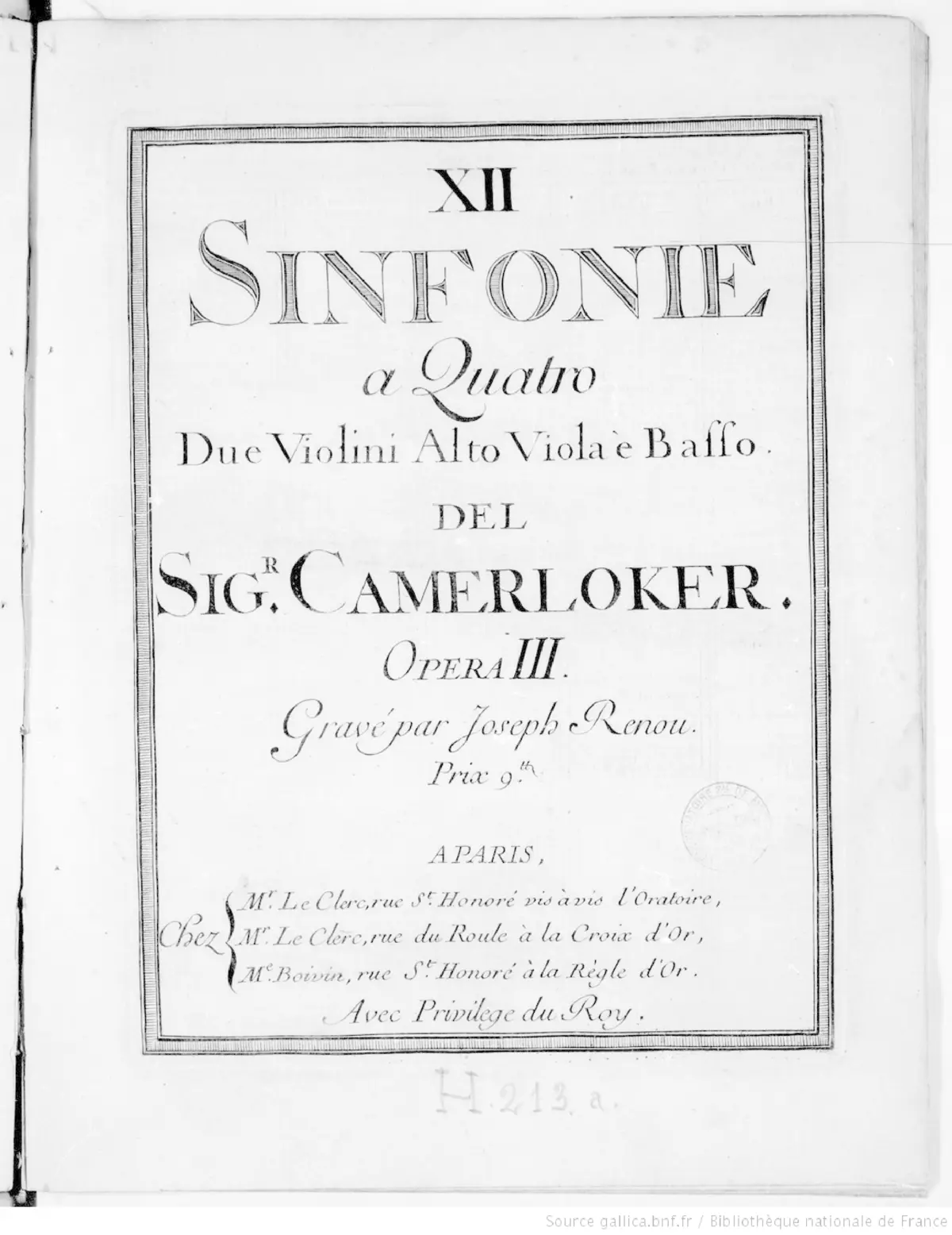 12 Symphonies, Op.3 - Page 1