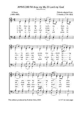 Fill thou my life, O Lord my God