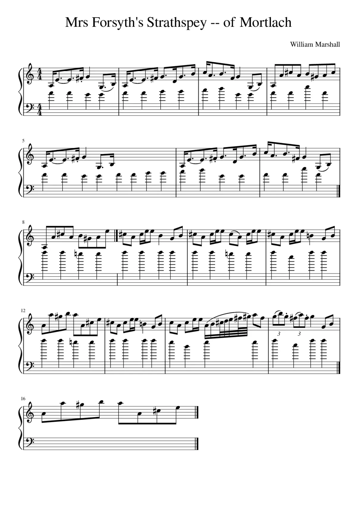 Mrs Forsyth's Strathspey -- of Mortlach - Page 1